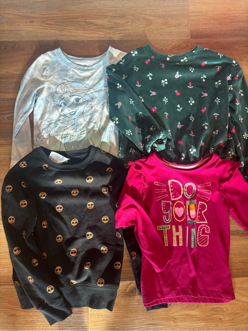 Children's Long-Sleeve Graphic Tops - Pink 'Do Your Thing'